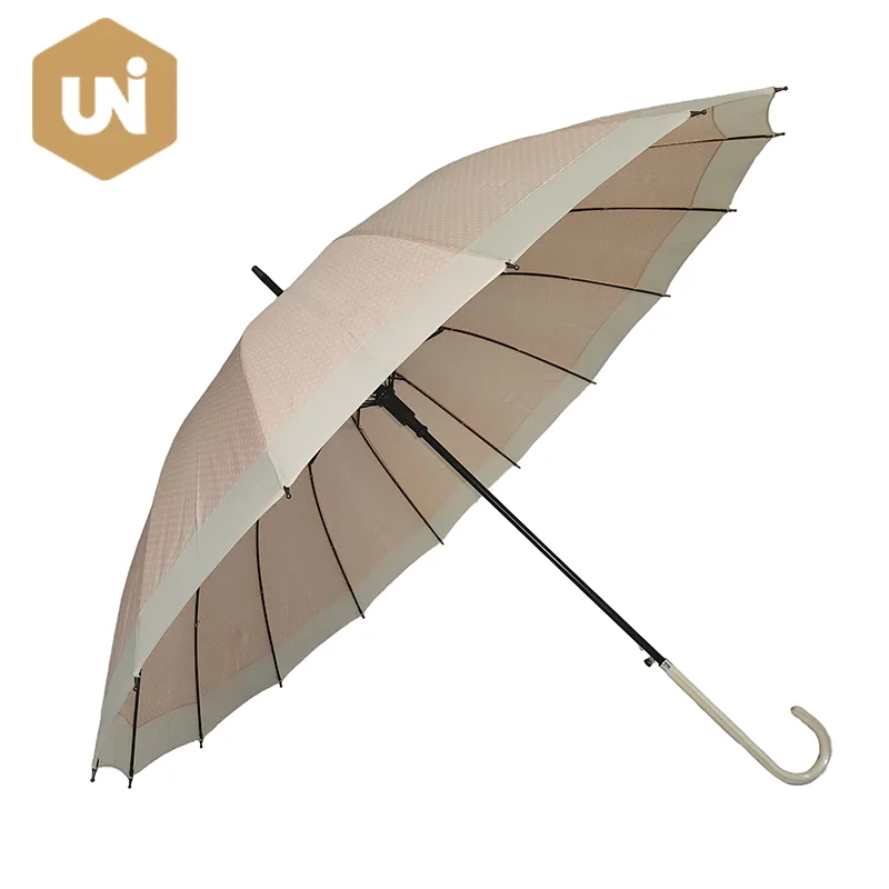 Black Dots Adult Stick -sateenvarjo
