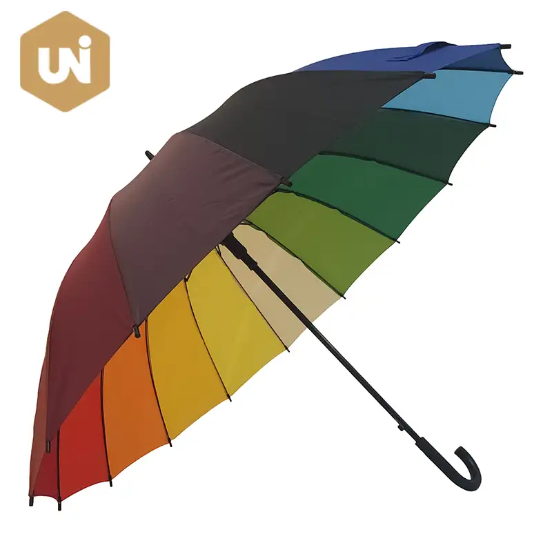 Rainbow Adult Stick automaattinen sateenvarjo