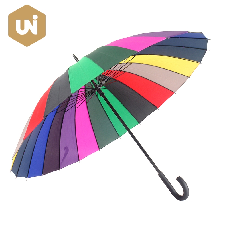 Rainbow Adult Stick -sateenvarjo